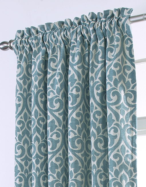 Pewter 55 by 17-Inch Stylemaster Twill and Birch Bryce Chenille Scalloped Valance with Cording