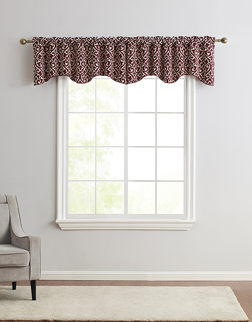 Bryce Chenille Scalloped Valance with Cording | Twill and Birch
